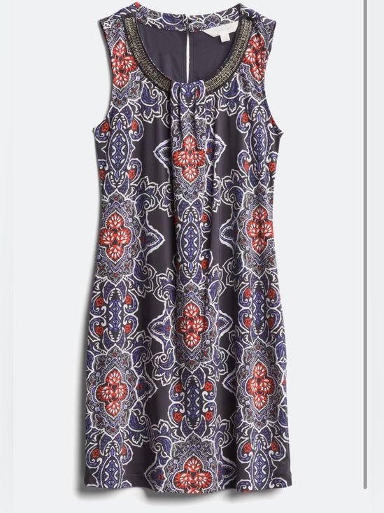 Magnolia Grace Dresses & Skirts - Magnolia Grace Elegant Dark Grey and Orangish Red Patterned Midi Dress